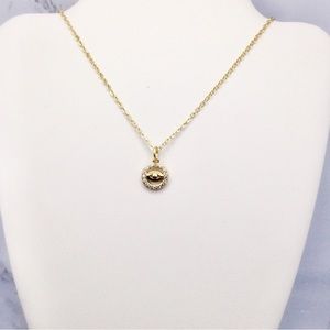 18k plated evil eye necklace